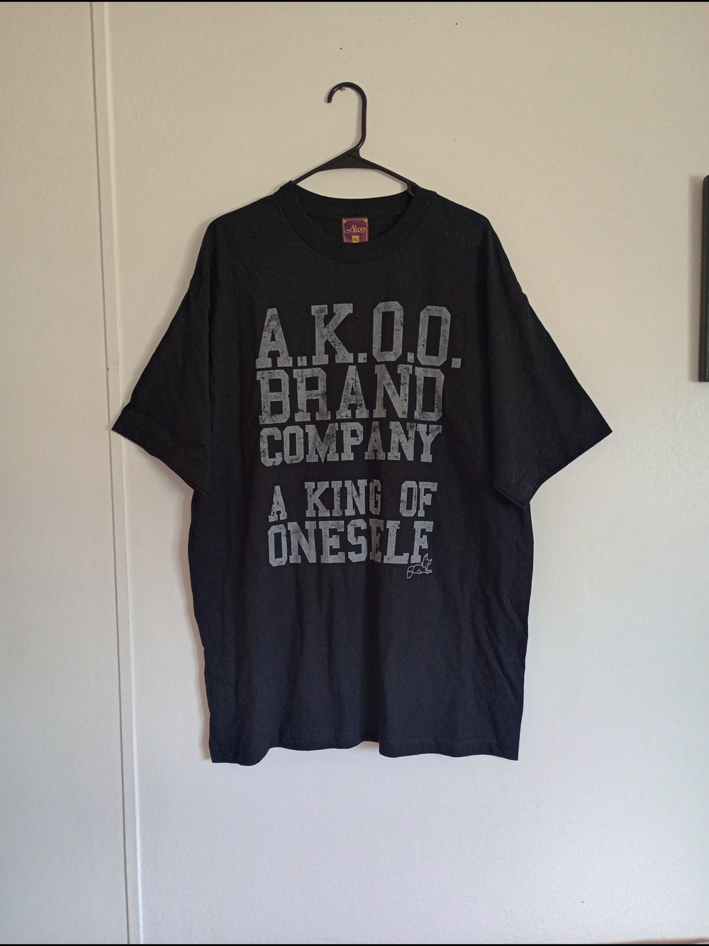 Akoo Black Short Sleeve Graphic Logo Tee Sz. XL Mens